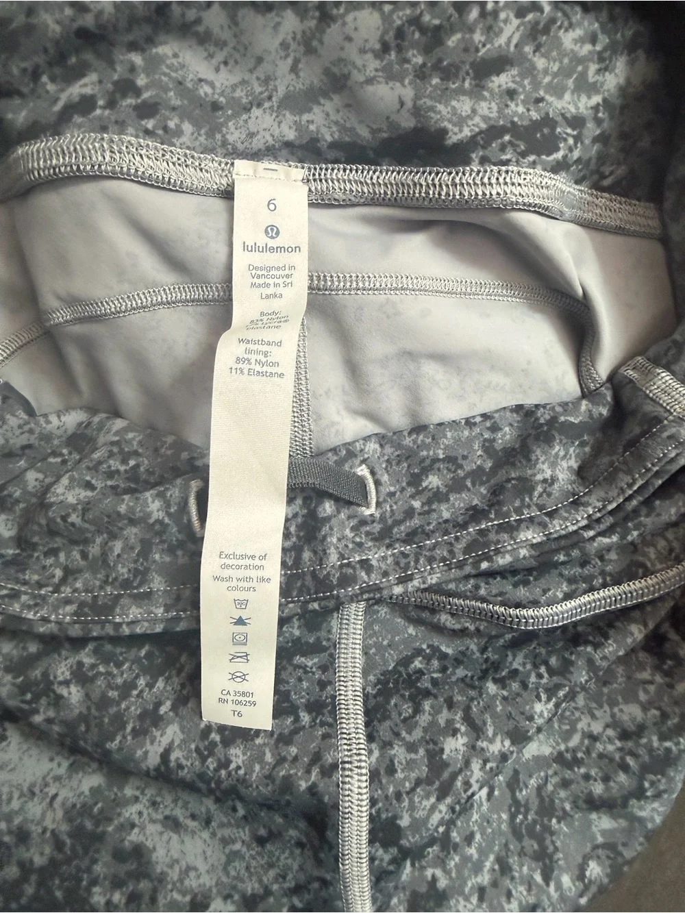 lululemon athletica Gray Marbled Leggings